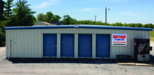 The front of Jim's Handy Storage building